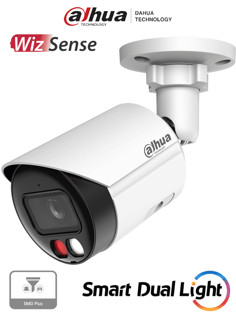 DAHUA IPC-HFW2649SP-S-IL - Cámara IP Bullet de 6 megapíxeles/ Lente 2.8mm/ 112 grados de apertura/ WizSense/ 30 metros de IR y Luz visible/Micrófono integrado/ IP67/ PoE/ Ranura Micro SD/ Protección perimetral/ DAHUA IPC-HFW2649SP-S-IL - Cámara IP Bullet de 6 megapíxeles/ Lente 2.8mm/ 112 grados de apertura/ WizSense/ 30 metros de IR y Luz visible/Micrófono integrado/ IP67/ PoE/ Ranura Micro SD/ Protección perimetral/